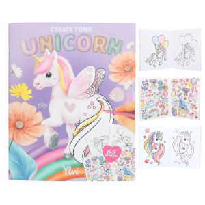 Ylvi Unicorn Värityskirja tarroilla