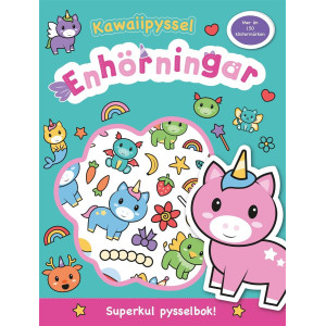 Kawaiipyssel Enhörningar Pysselbok med klistermärken SE
