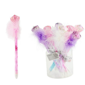 Pen with diamond and fluff
