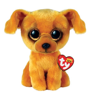TY Beanie Boos Zuzu Ruskea koira reg