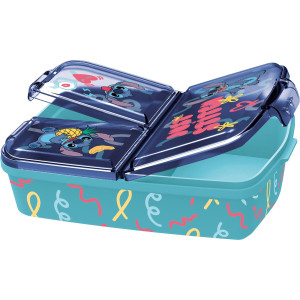Disney Stitch Lounaslaatikko, jossa on kolme osastoa