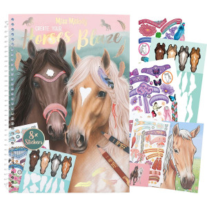 Miss Melody Horses Blaze Värityskirja tarroilla