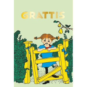 Onnittelukortti Peppi aidalla