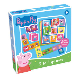 Peppa Pig 3-i-1 Lotto, Domino, Memo