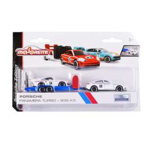 Majorette Porsche Race Trailer Panamera Turbo + 935 K3