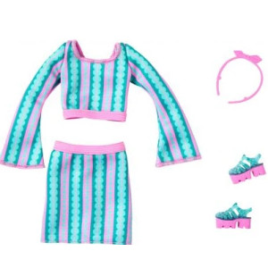 Barbie Fashion Vaaleanpunainen/turkoosi asu HYV19