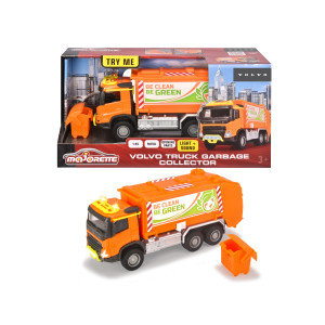 Majorette Volvo Truck -roska-auto ääni- ja valotoiminnolla