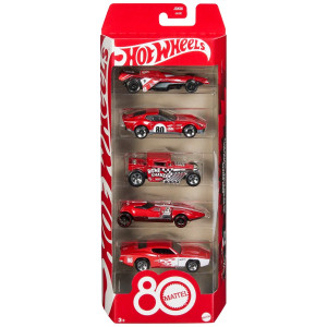 Hot Wheels Mattel 80th Autot 5-pakkaus