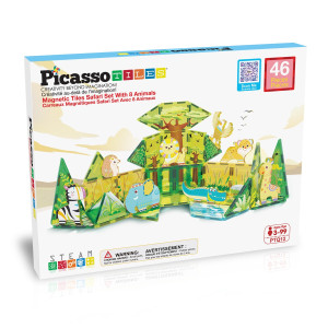 Picasso Tiles Magnetic Safari-setti 46 osaa