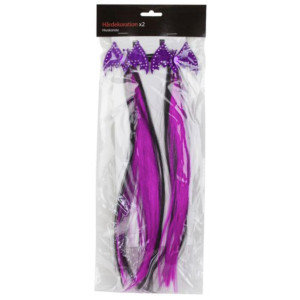 Hiuskoristeet Halloween 2 kpl violetti