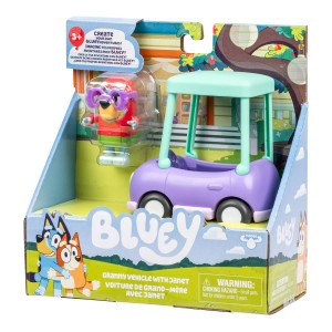  Bluey Ajoneuvo hahmon kanssa Granny ajoneuvo Janetin kanssa