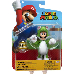 Super Mario Figur 10cm w45 Cat Luigi