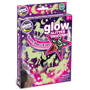 Cosmic Glow Glitter Unicorns Valoisat koristeet
