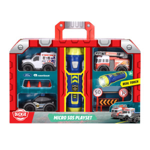 Dickie Toys Micro SOS Leikkisetti taskulampulla
