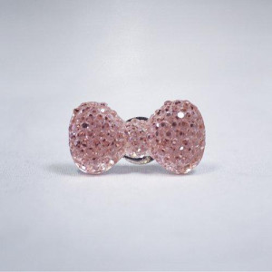 Busy Lizzie Ring Sparkle Bow Apricot