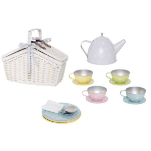 Jabadabado Tea set with basket pastel
