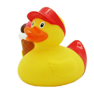 Lilalu Kylpyankka jäätelön kanssa