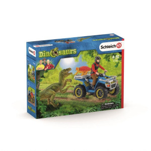 Schleich Dinosaurs Quad Escape from velociraptor 41466