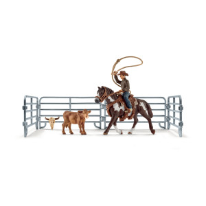Schleich Team roping with cowboy 41418