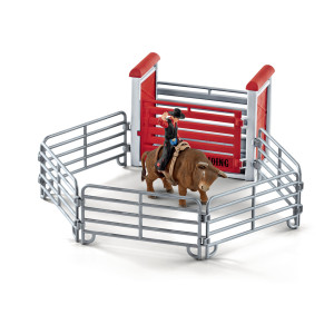 Schleich Bull Riding with cowboy 41419