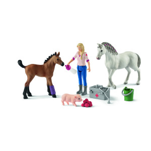 Schleich Vet Visiting Mare and Foal 42486