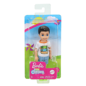 Barbie Chelsea Brown haired Boy with Skateboard shirt GHV64