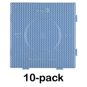 Hama Midi Pearl Plate Square large Transparent 10-pack