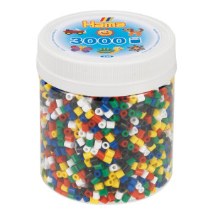 Hama Midi Beads in Jar 3000pcs Basic Mix 66